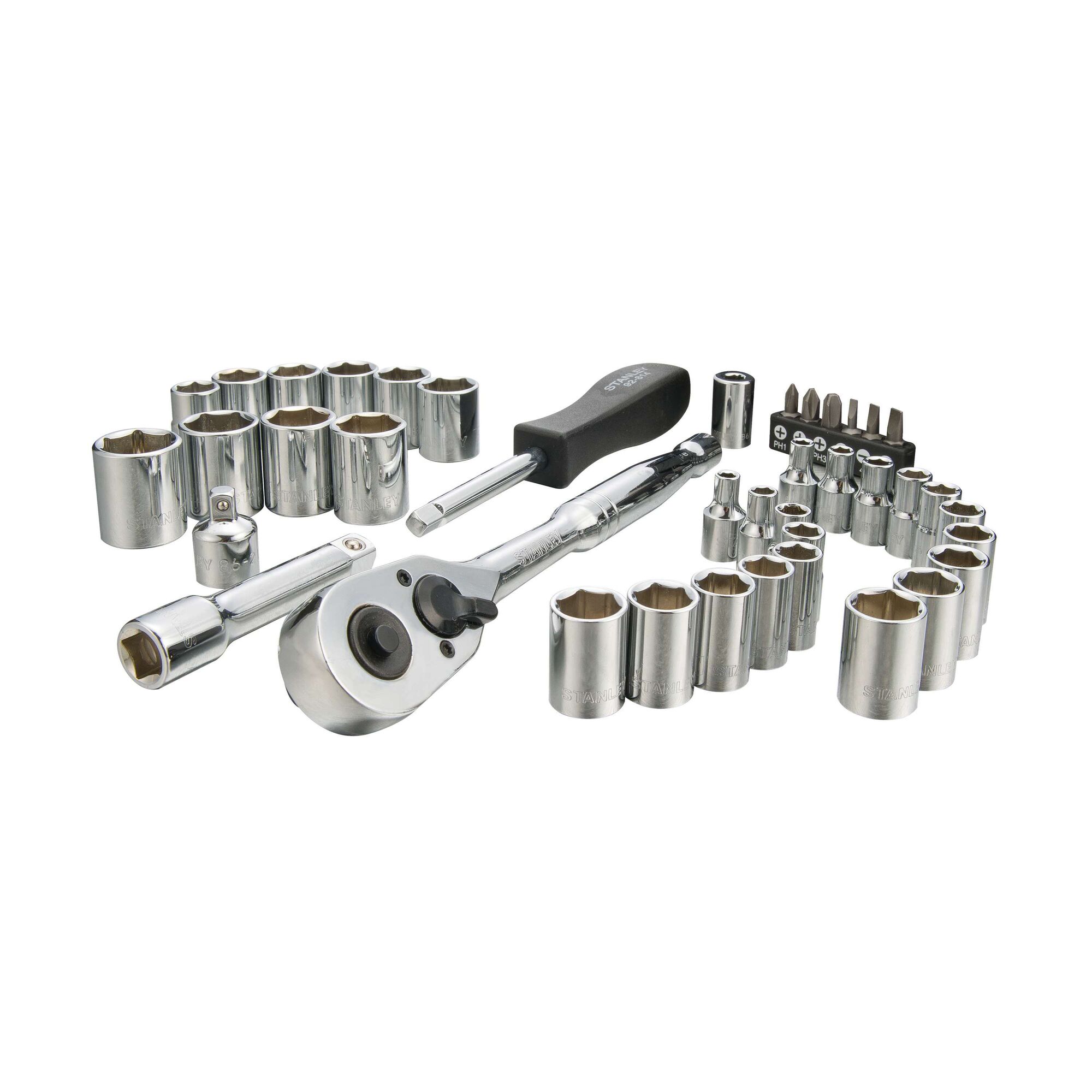 40 pc 1/4 in & 3/8 in Drive Mechanic's Tool Set | STANLEY