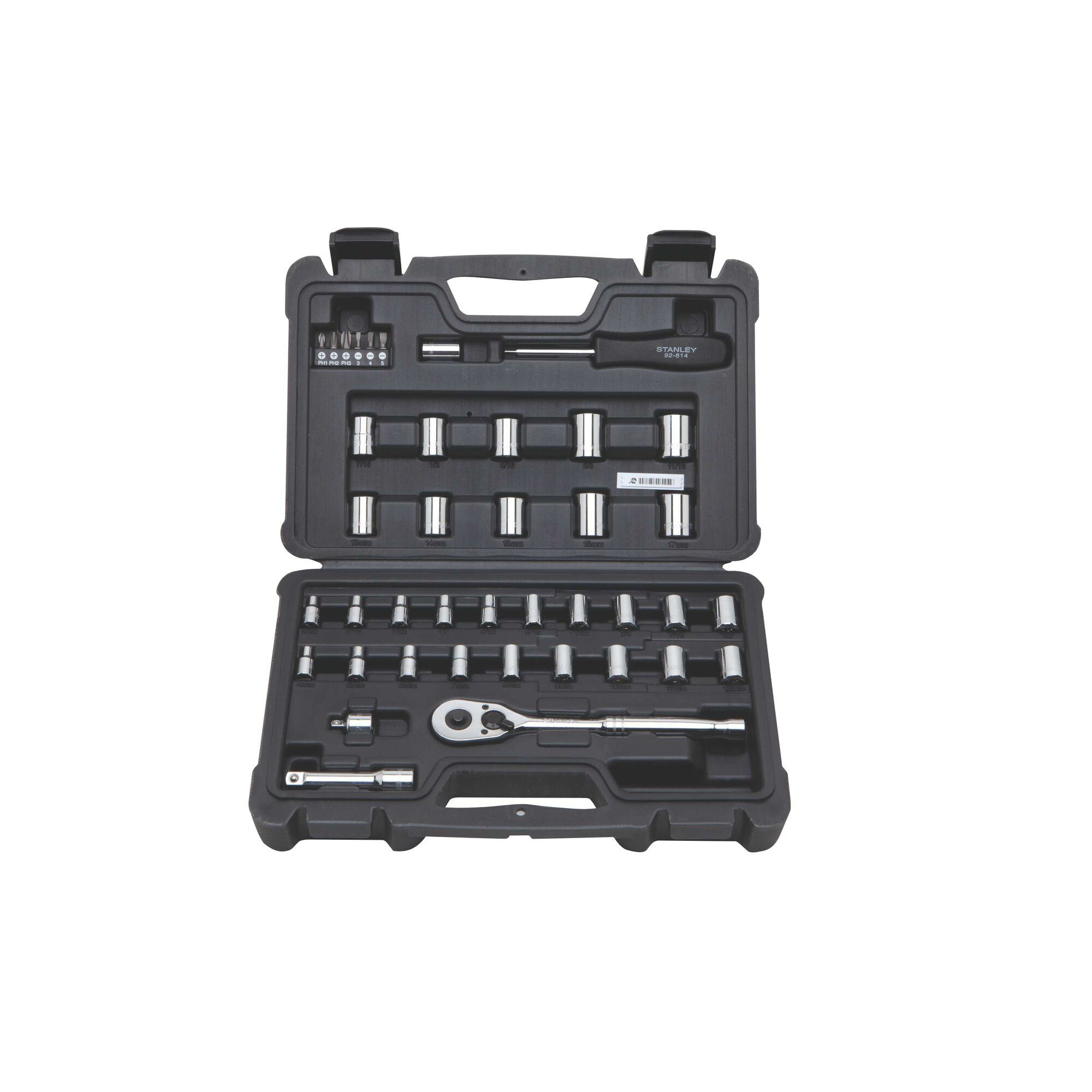 Stanley 40 pc 1/4 in &amp; 3/8 in Drive Mechanic's Tool Set
