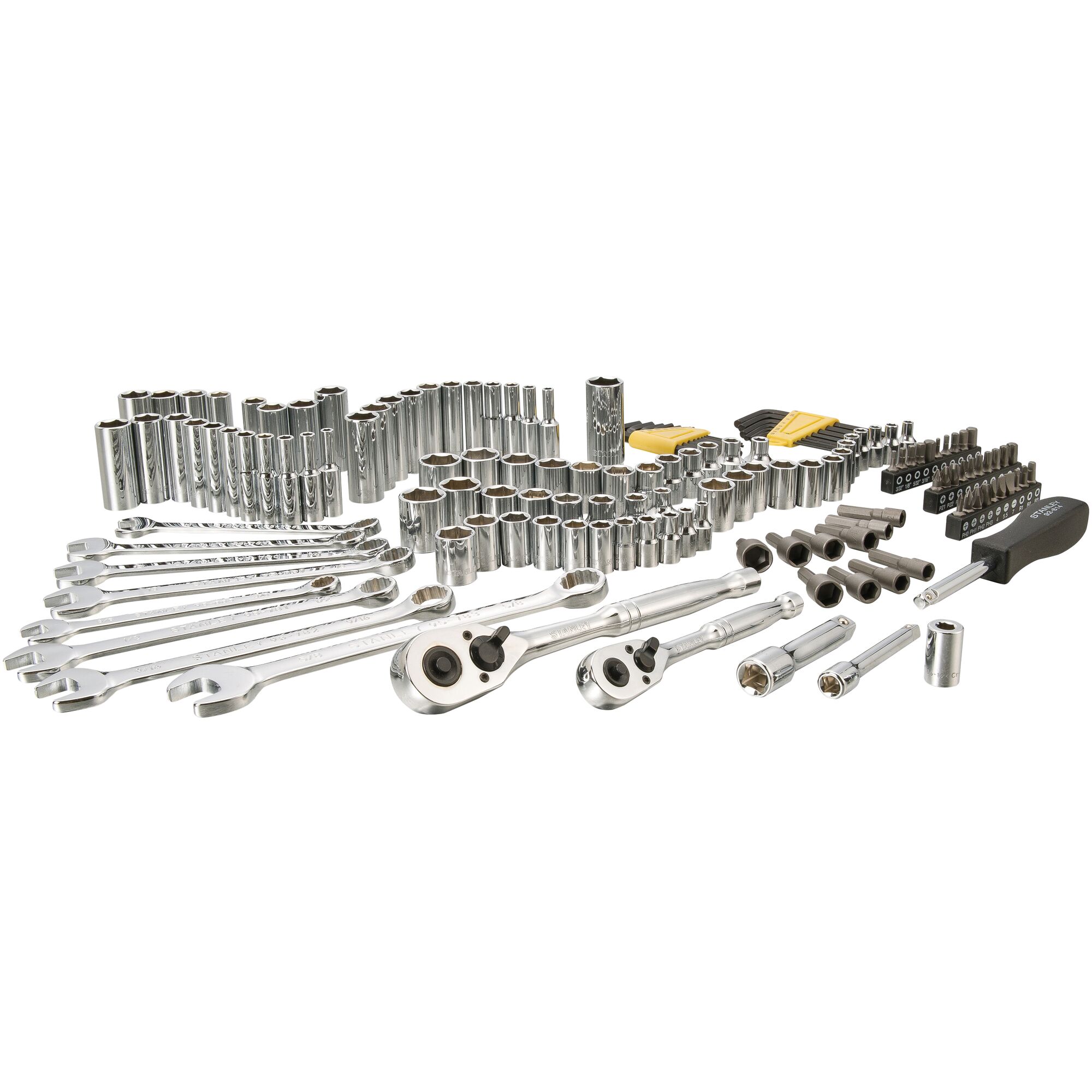 145 pc 1/4 in & 3/8 in Drive Mechanic's Tool Set | STANLEY