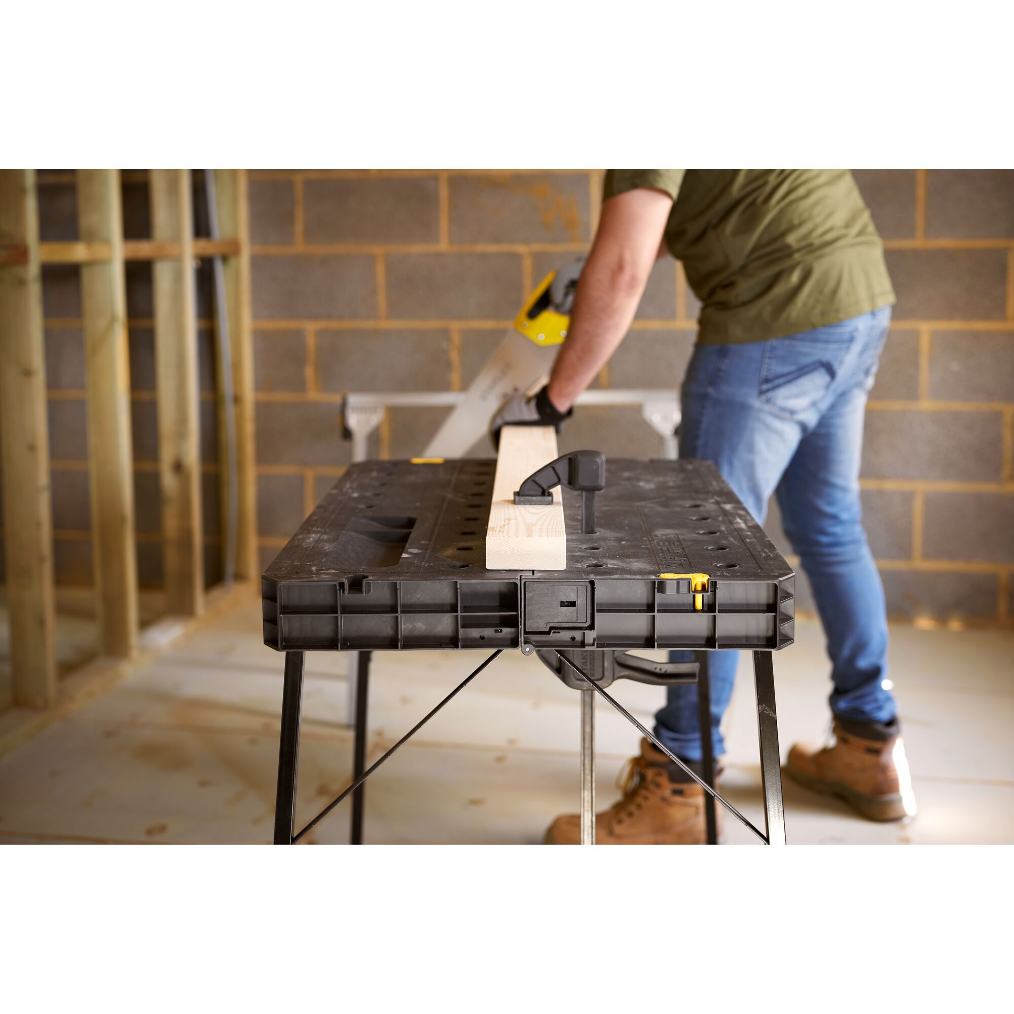 Stanley 33-1/2 in x 23-1/2 in Fold-Up Workbench
