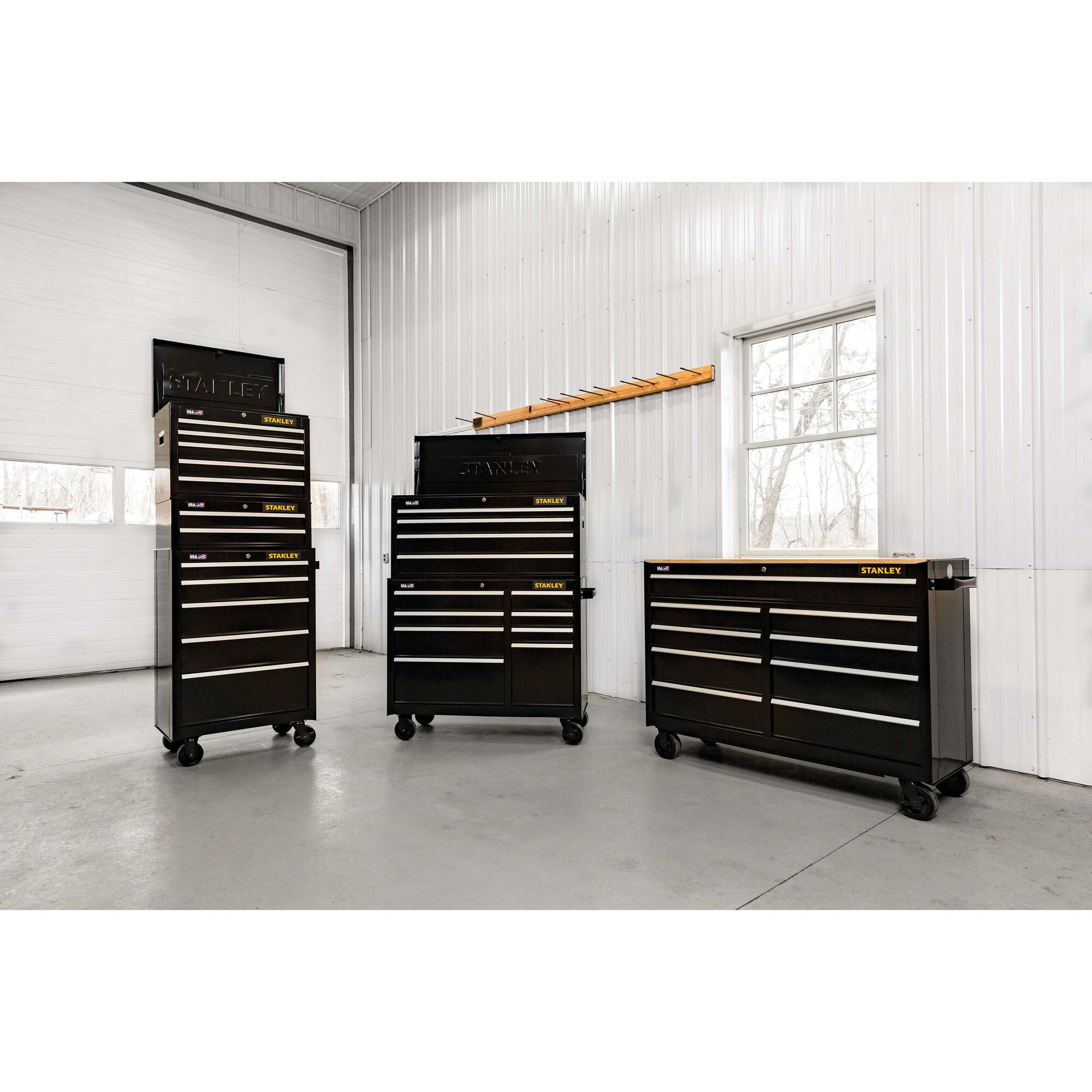 Black Stanley STST22744BK 26-Inch 300-Series 4-Drawer Storage Tool Cabinet 