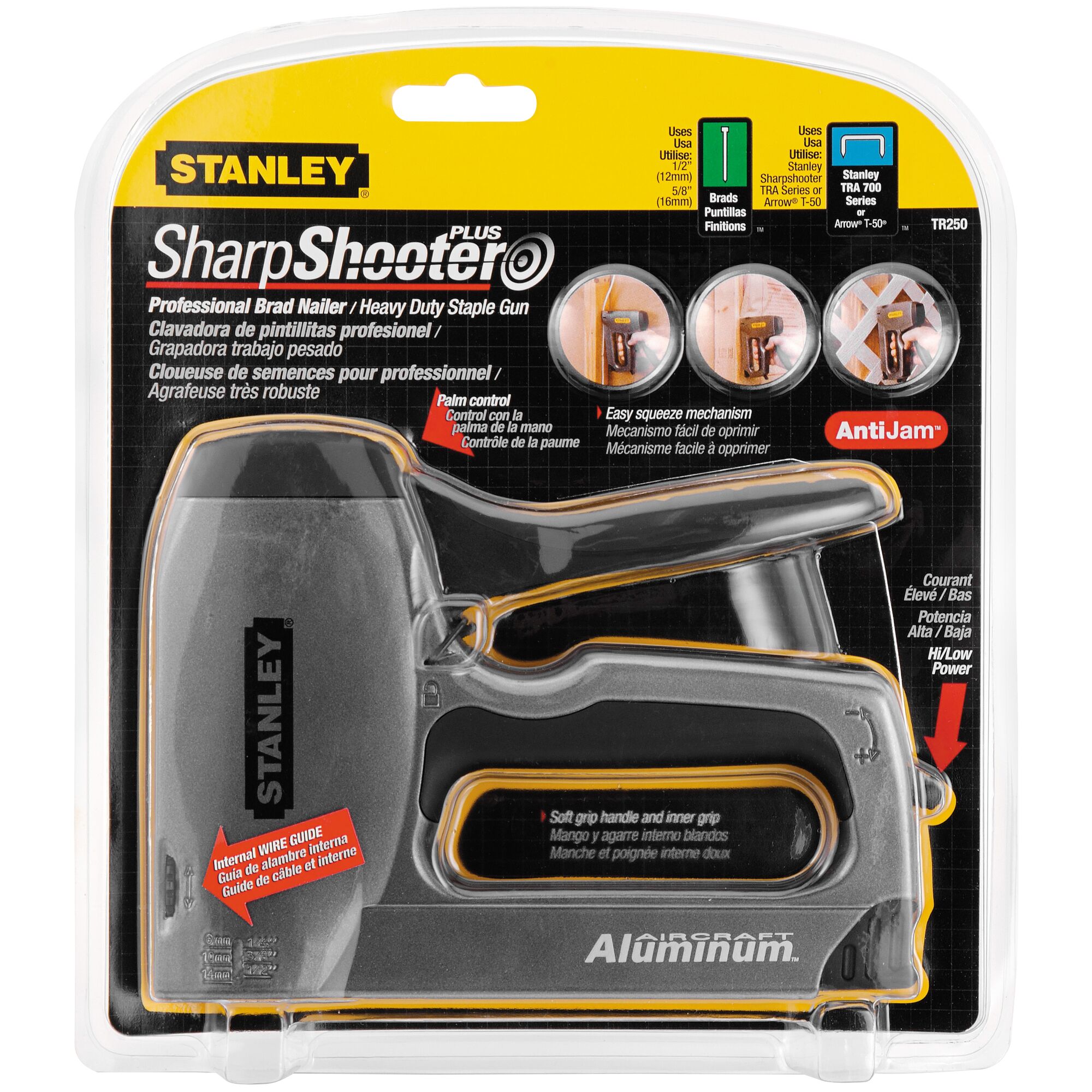 Stanley TR250 Heavy Duty Staple &amp; Brad Gun (with High/Low)- G type